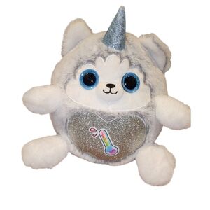 Zuru White Gray Puppycorn Husky Girls Soft Collectible Plush Stuffed Animal Toy